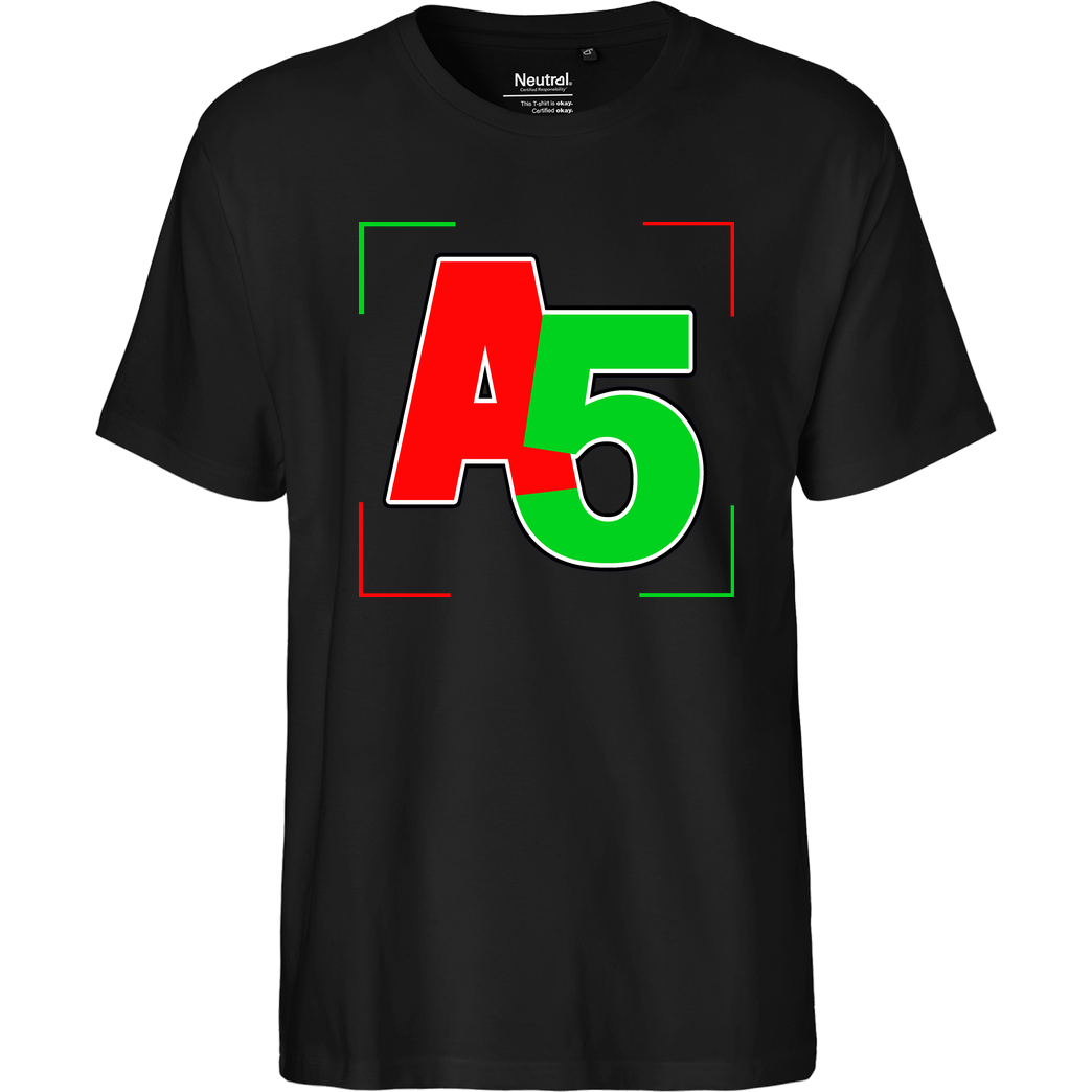 Ash5ive Ash5ive - Logo Ecken T-Shirt Fairtrade T-Shirt - schwarz