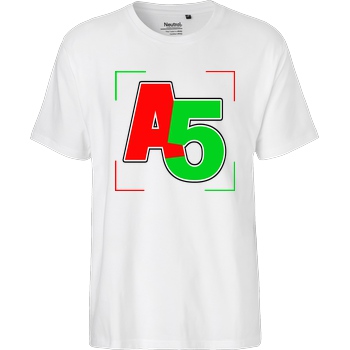 Ash5ive Ash5ive - Logo Ecken T-Shirt Fairtrade T-Shirt - weiß