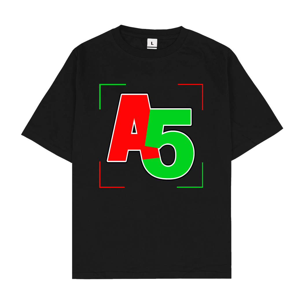 Ash5ive Ash5ive - Logo Ecken T-Shirt Oversize T-Shirt - Schwarz