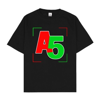 Ash5ive Ash5ive - Logo Ecken T-Shirt Oversize T-Shirt - Schwarz