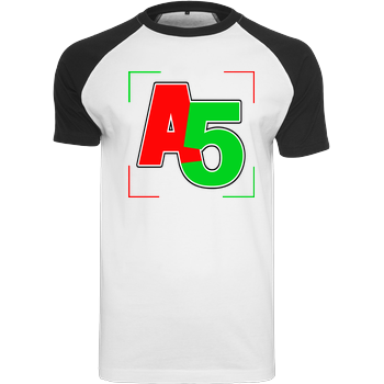 Ash5ive - Logo Ecken Raglan-Shirt weiß