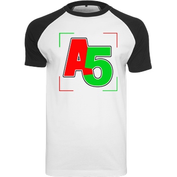 Ash5ive Ash5ive - Logo Ecken T-Shirt Raglan-Shirt weiß