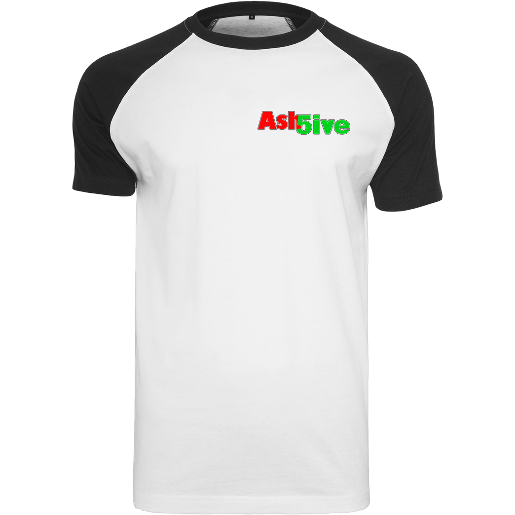 Ash5ive Ash5ive - Logo T-Shirt Raglan-Shirt weiß