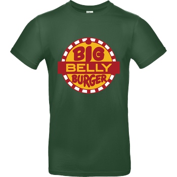 3dsupply Original Big Belly Burger T-Shirt B&C EXACT 190 - Flaschengrün