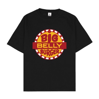 3dsupply Original Big Belly Burger T-Shirt Oversize T-Shirt - Schwarz