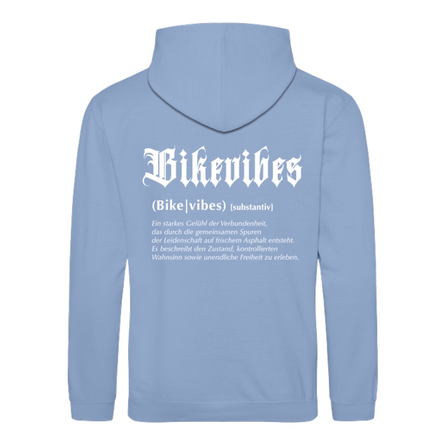 Alexia - Bikevibes - Collection - back white - Sweatshirt - JH Hoodie - Hellblau
