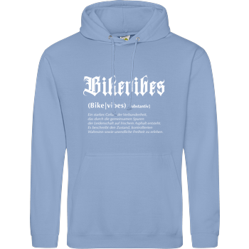 Bikevibes - Collection - Definition front white JH Hoodie - Hellblau