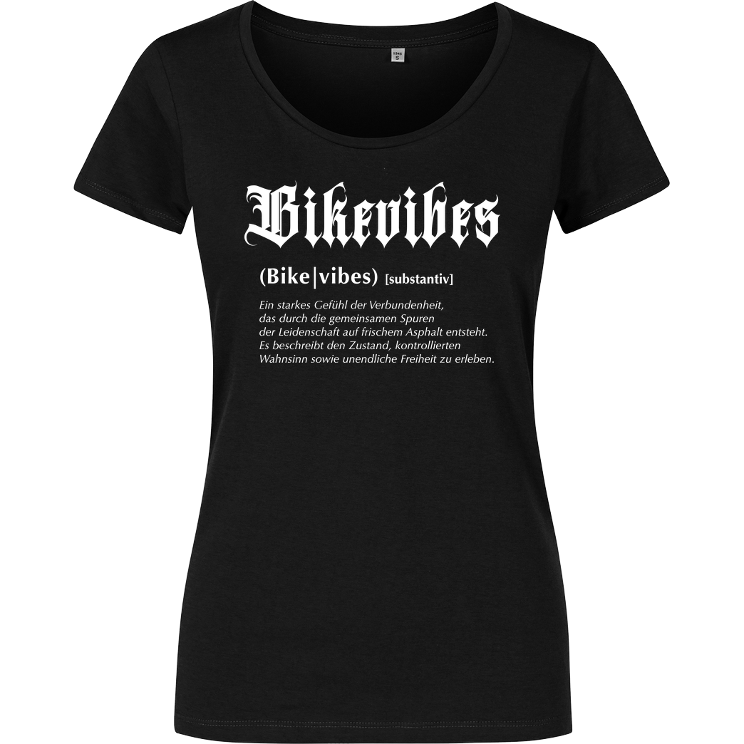 Alexia - Bikevibes Bikevibes - Collection - Definition Shirt front T-Shirt Damenshirt schwarz
