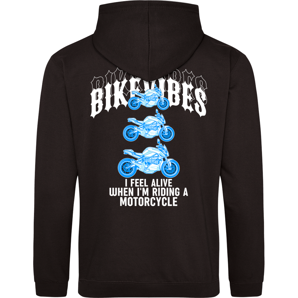 Alexia - Bikevibes Bikevibes - I Feel Alive (White Edition) Naked Bike Sweatshirt JH Hoodie - Schwarz