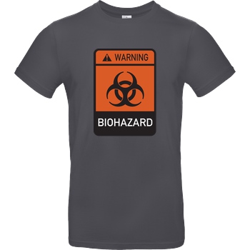 None Biohazard T-Shirt B&C EXACT 190 - Dark Grey