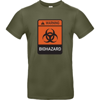 None Biohazard T-Shirt B&C EXACT 190 - Khaki