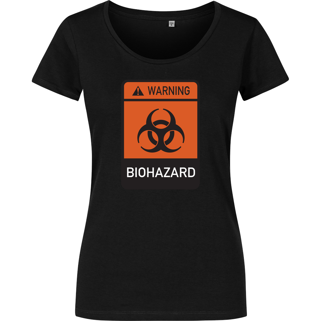 None Biohazard T-Shirt Damenshirt schwarz