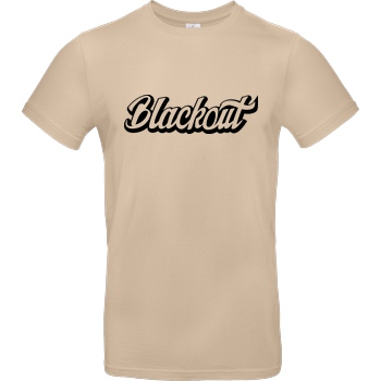 None Blackout - Script Logo T-Shirt B&C EXACT 190 - Sand