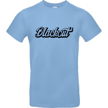None Blackout - Script Logo T-Shirt B&C EXACT 190 - Hellblau