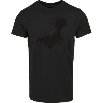 Lone Lobo Böses Hasi T-Shirt Hausmarke T-Shirt  - Schwarz