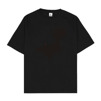 Lone Lobo Böses Hasi T-Shirt Oversize T-Shirt - Schwarz