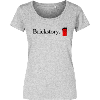 Brickstory Brickstory - Original Logo T-Shirt Damenshirt heather grey