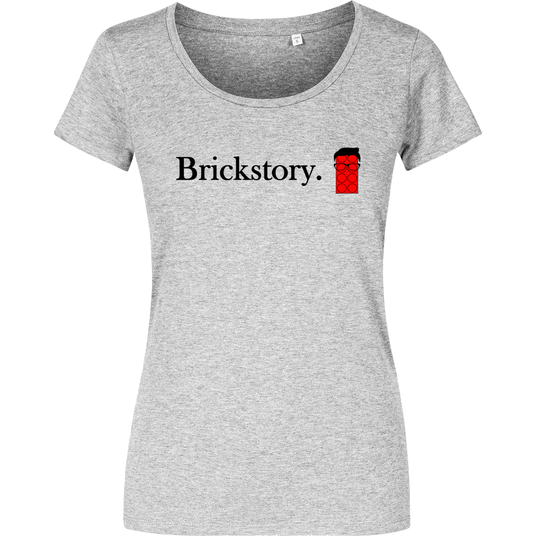 Brickstory Brickstory - Original Logo T-Shirt Damenshirt heather grey