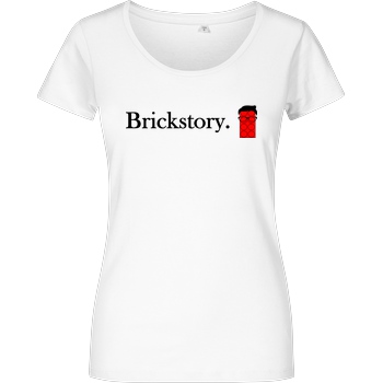 Brickstory Brickstory - Original Logo T-Shirt Damenshirt weiss