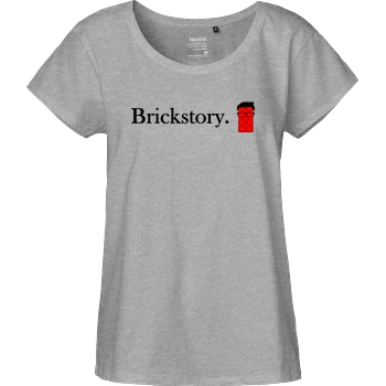 Brickstory Brickstory - Original Logo T-Shirt Fairtrade Loose Fit Girlie - heather grey