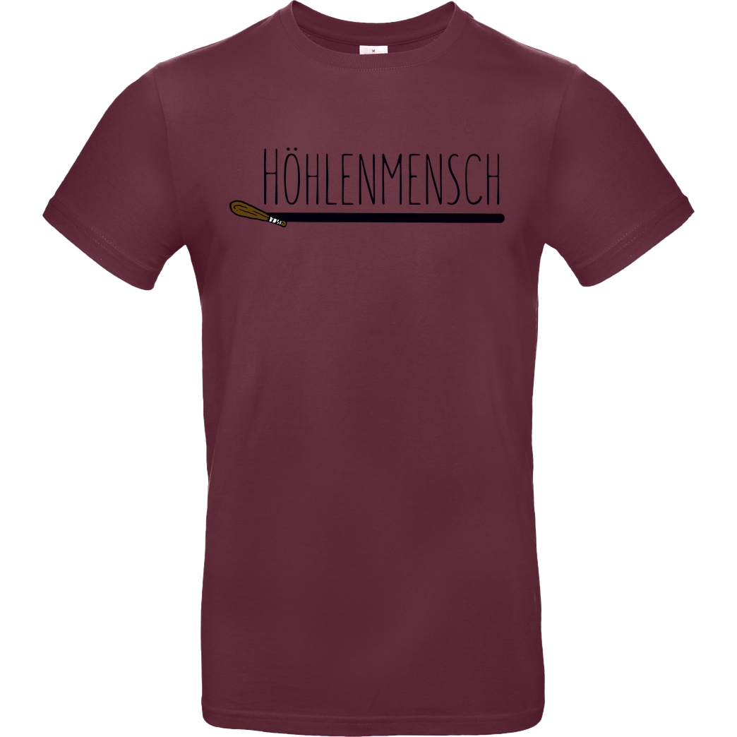 BumsDoggie BumsDoggie - Höhlenmensch T-Shirt B&C EXACT 190 - Bordeaux