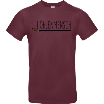 BumsDoggie BumsDoggie - Höhlenmensch T-Shirt B&C EXACT 190 - Bordeaux