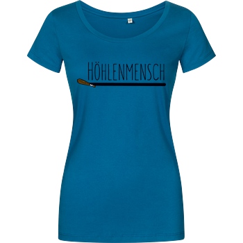 BumsDoggie BumsDoggie - Höhlenmensch T-Shirt Damenshirt petrol