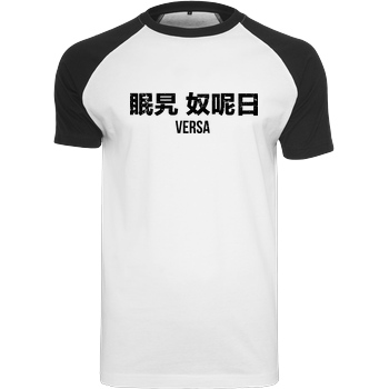 Burak Versa BurakVersa - Versa Logo T-Shirt Raglan-Shirt weiß