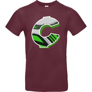 C0rnyyy C0rnyyy - Logo T-Shirt B&C EXACT 190 - Bordeaux