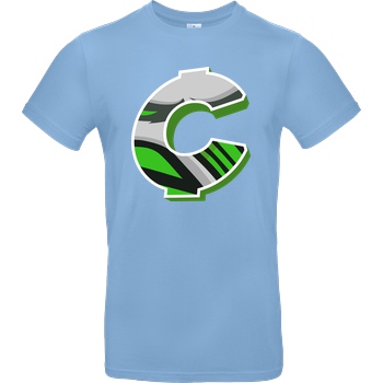 C0rnyyy C0rnyyy - Logo T-Shirt B&C EXACT 190 - Hellblau