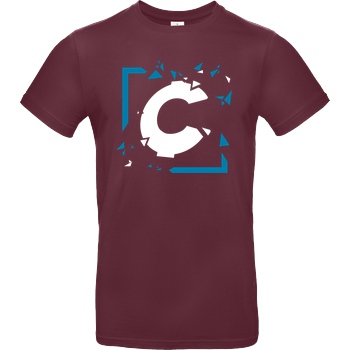 C0rnyyy C0rnyyy - Shattered Logo T-Shirt B&C EXACT 190 - Bordeaux