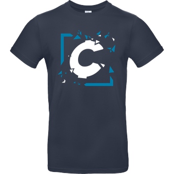 C0rnyyy C0rnyyy - Shattered Logo T-Shirt B&C EXACT 190 - Navy