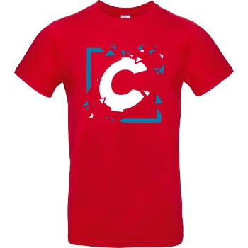 C0rnyyy C0rnyyy - Shattered Logo T-Shirt B&C EXACT 190 - Rot