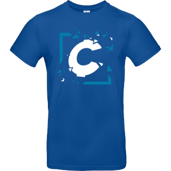 C0rnyyy C0rnyyy - Shattered Logo T-Shirt B&C EXACT 190 - Royal