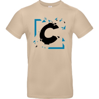 C0rnyyy C0rnyyy - Shattered Logo T-Shirt B&C EXACT 190 - Sand