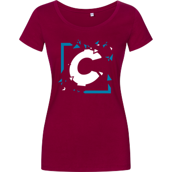 C0rnyyy - Shattered Logo Damenshirt berry