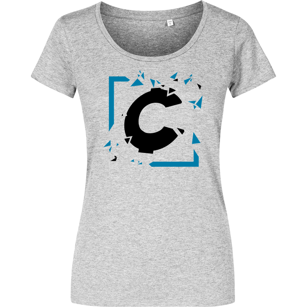 C0rnyyy C0rnyyy - Shattered Logo T-Shirt Damenshirt heather grey