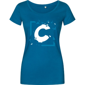 C0rnyyy C0rnyyy - Shattered Logo T-Shirt Damenshirt petrol
