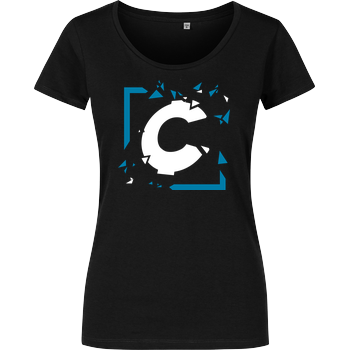 C0rnyyy - Shattered Logo Damenshirt schwarz