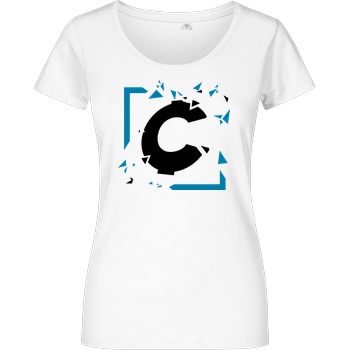 C0rnyyy C0rnyyy - Shattered Logo T-Shirt Damenshirt weiss