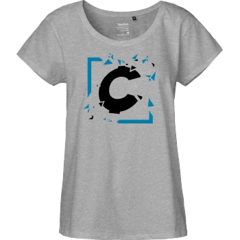 C0rnyyy C0rnyyy - Shattered Logo T-Shirt Fairtrade Loose Fit Girlie - heather grey