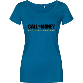 IamHaRa Call for Money T-Shirt Damenshirt petrol