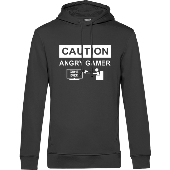 Caution! Angry Gamer B&C HOODED INSPIRE - schwarz