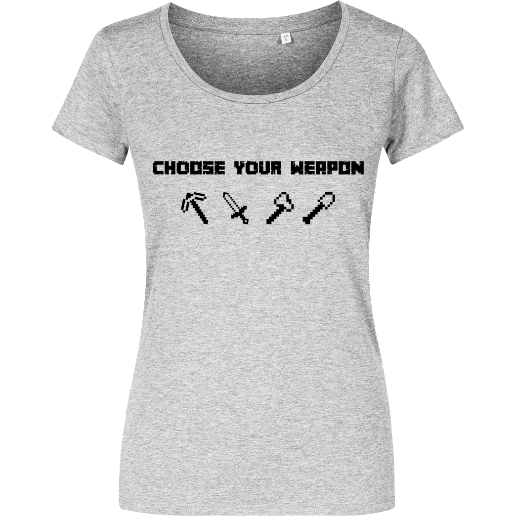 bjin94 Choose Your Weapon MC-Edition T-Shirt Damenshirt heather grey