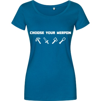 bjin94 Choose Your Weapon MC-Edition T-Shirt Damenshirt petrol