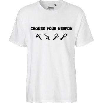 bjin94 Choose Your Weapon MC-Edition T-Shirt Fairtrade T-Shirt - weiß
