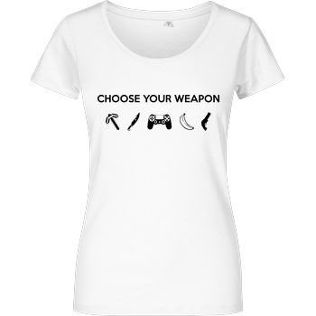 bjin94 Choose Your Weapon v1 T-Shirt Damenshirt weiss
