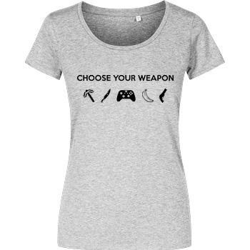 bjin94 Choose Your Weapon v2 T-Shirt Damenshirt heather grey
