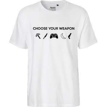 bjin94 Choose Your Weapon v2 T-Shirt Fairtrade T-Shirt - weiß