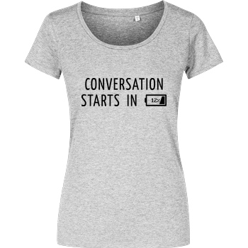 None Conversation Starts in 12% T-Shirt Damenshirt heather grey